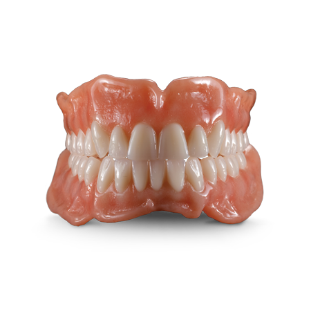 Full upper and lower acrylic dentures