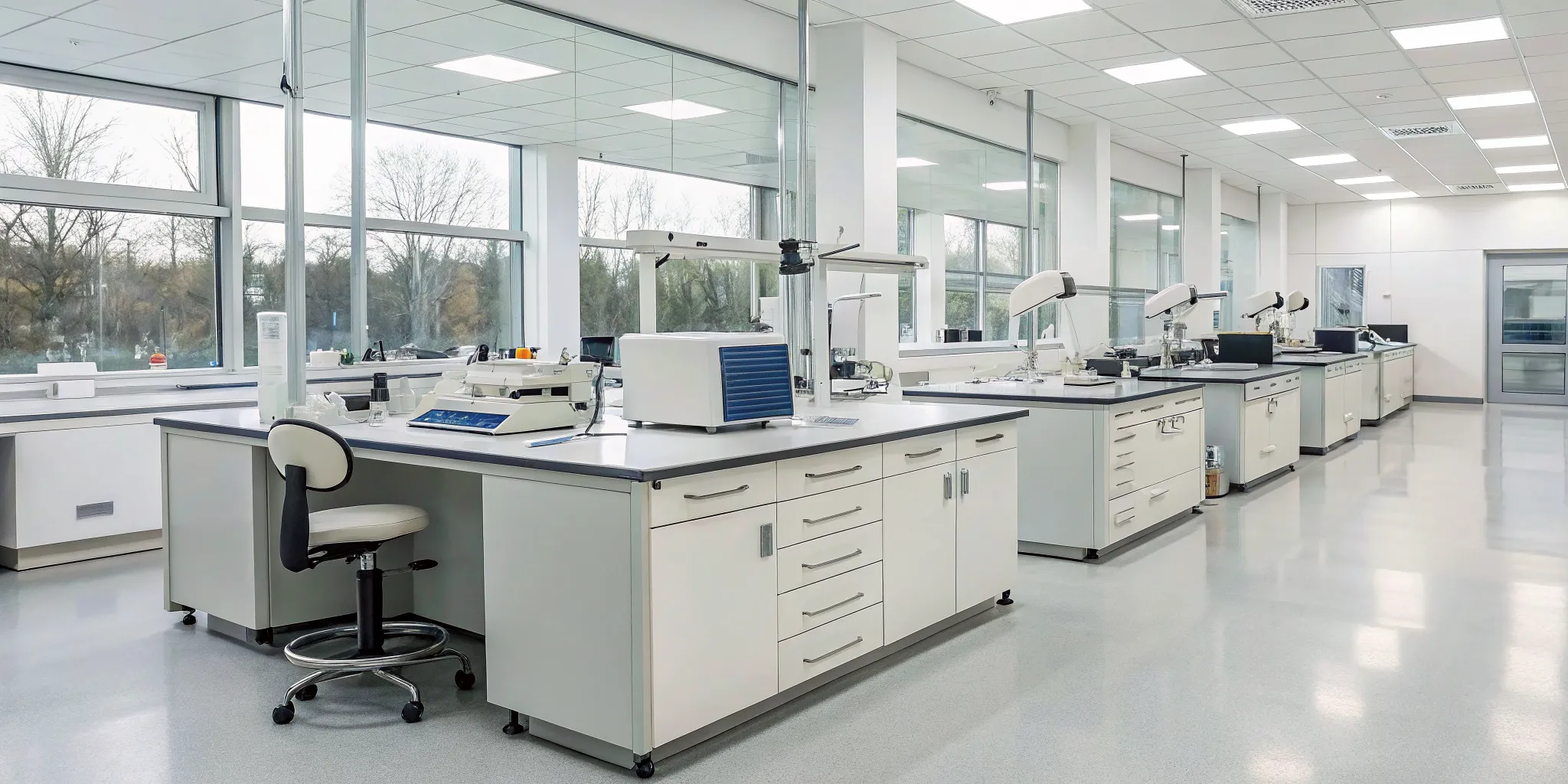 A modern dental lab with advanced equipment for crafting high-quality ceramic crowns.
