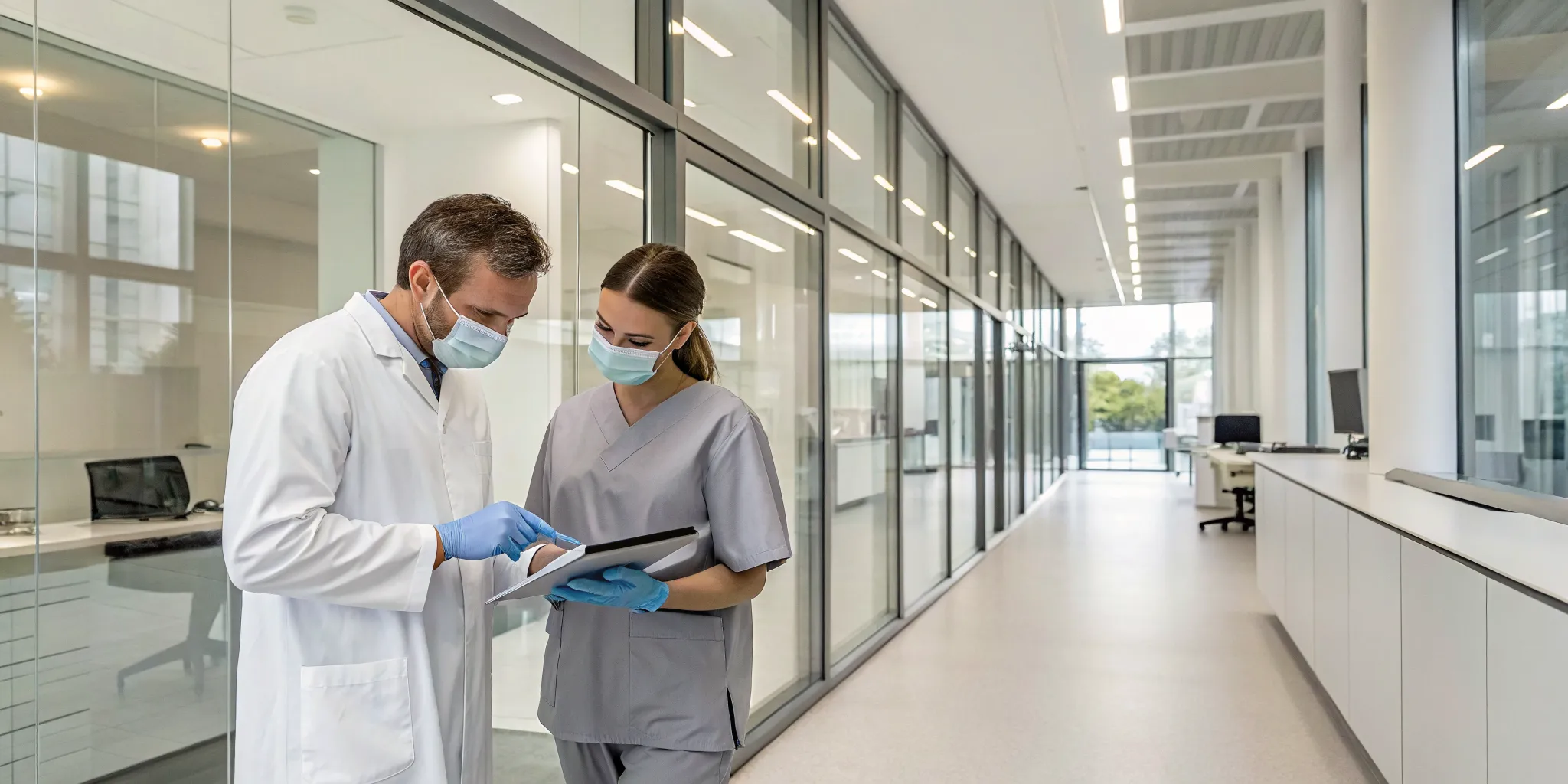 Dentists reviewing digital scans at an iTero compatible dental lab in Houston.