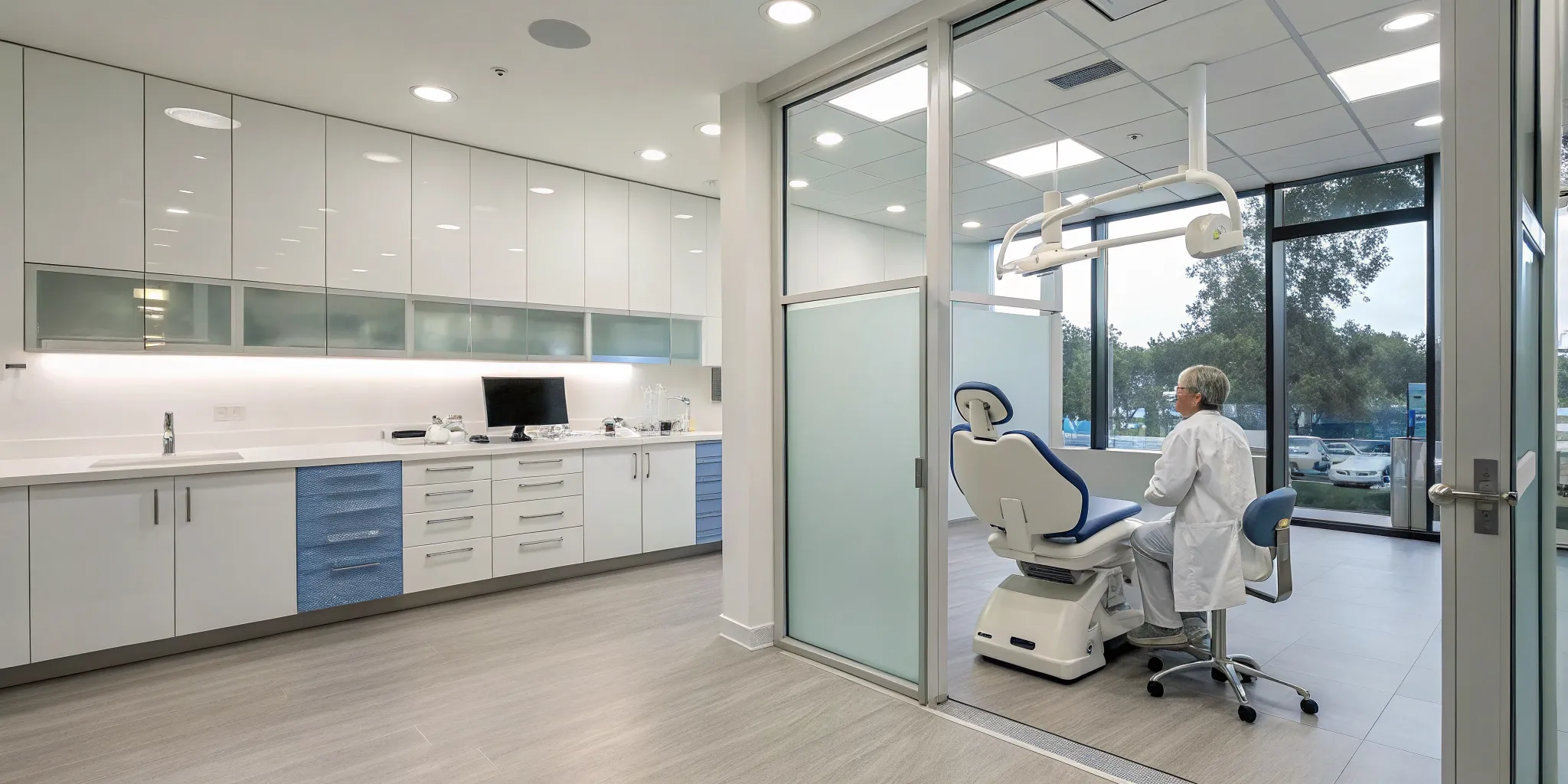 Dentist with an intraoral scanner, deciding between the lease vs free lab model for their practice.