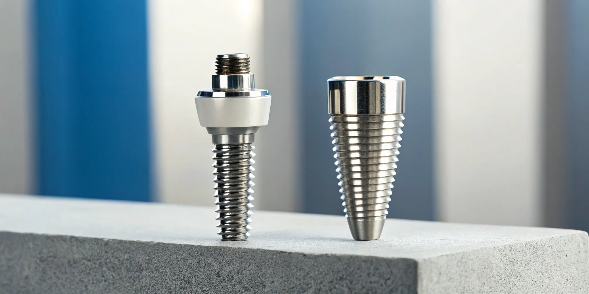 A comparison of screw-retained and cement-retained dental implants.